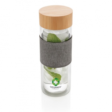 Logo trade promotional products image of: Impact double wall borosilicate glass bottle