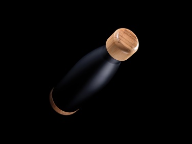 Logotrade business gift image of: Vacuum stainless steel bottle with bamboo lid and bottom
