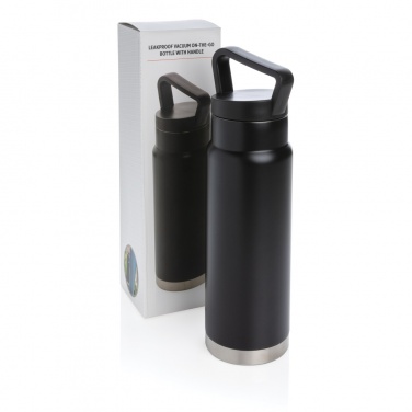 Logo trade business gifts image of: Leakproof vacuum on-the-go bottle with handle
