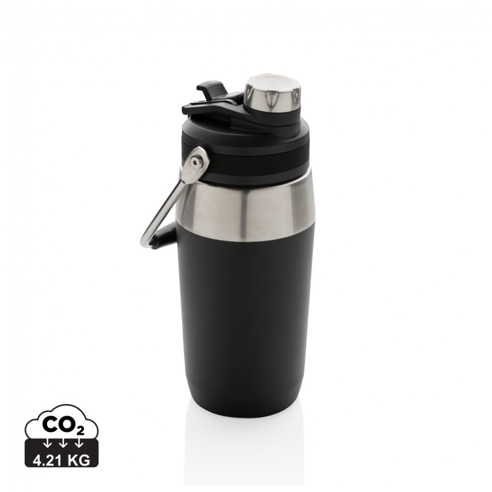 Logo trade corporate gifts picture of: Vacuum stainless steel dual function lid bottle 500ml