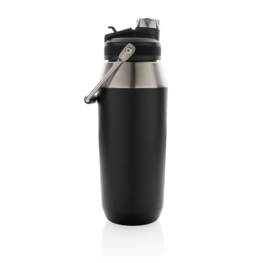 Logo trade promotional merchandise picture of: Vacuum stainless steel dual function lid bottle 1L