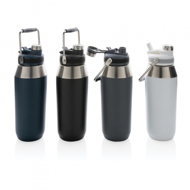 Logo trade promotional merchandise photo of: Vacuum stainless steel dual function lid bottle 1L