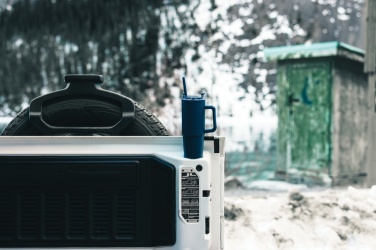 Logotrade promotional product picture of: Tana RCS plastic tumbler with handle 900ml