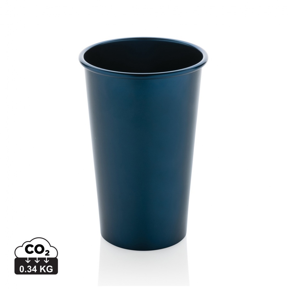 Logo trade promotional gifts image of: Alo RCS recycled aluminium lightweight cup 450ml