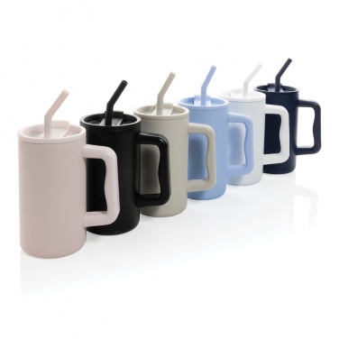 Logo trade promotional merchandise photo of: Cube RCS certified recycled steel mug 800ml