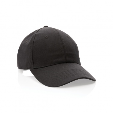 Logo trade promotional gifts image of: Impact 6 panel 190gr Recycled cotton cap with AWARE™ tracer