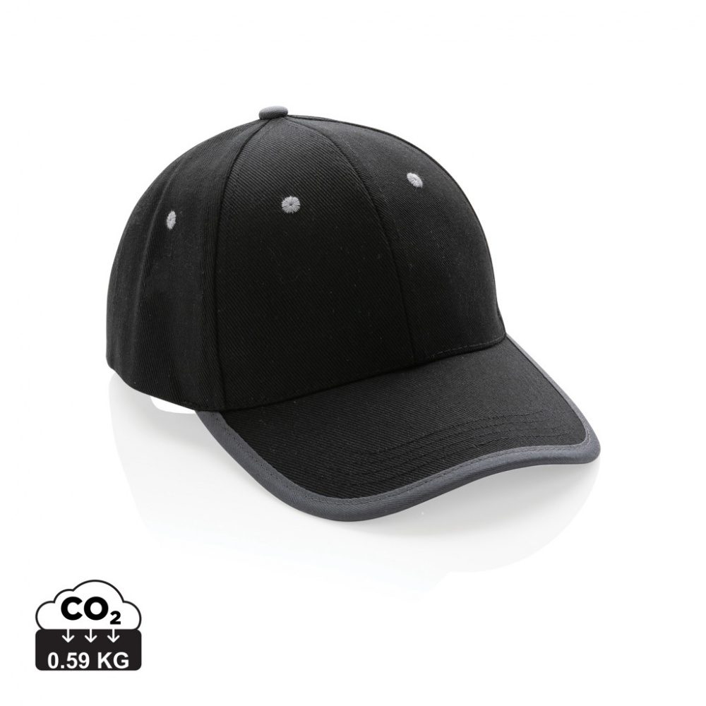 Logotrade corporate gift picture of: Impact AWARE™ Brushed rcotton 6 panel contrast cap 280gr