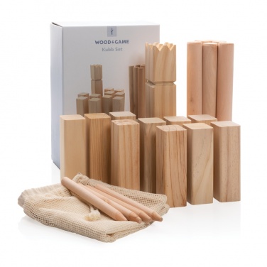 Logo trade corporate gifts image of: Wooden kubb set