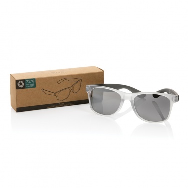 Logo trade promotional giveaways image of: Gleam RCS recycled PC mirror lens sunglasses