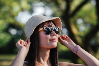 Logo trade promotional merchandise image of: Bamboo and RCS recycled plastic sunglasses