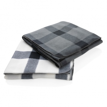 Logo trade promotional merchandise picture of: Soft plaid fleece blanket