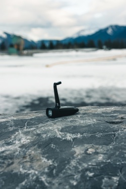 Logotrade promotional merchandise photo of: Lightwave RCS rplastic USB-rechargeable torch with crank