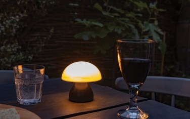 Logotrade promotional gift image of: Luming RCS recycled plastic USB re-chargeable table lamp