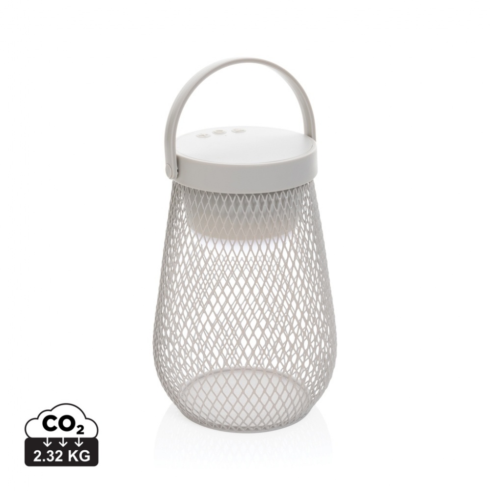 Logotrade corporate gift picture of: Aurora RCS recycled plastic USB re-chargeable table lamp