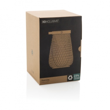 Logo trade promotional giveaway photo of: Aurora RCS recycled plastic USB re-chargeable table lamp