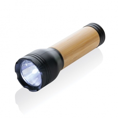 Logo trade promotional item photo of: Lucid 3W RCS certified recycled plastic & bamboo torch