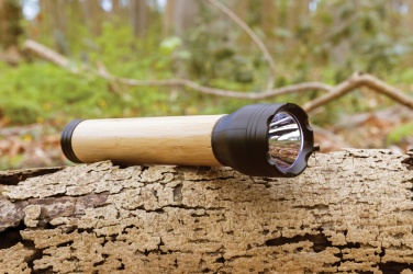 Logotrade promotional product picture of: Lucid 5W RCS certified recycled plastic & bamboo torch