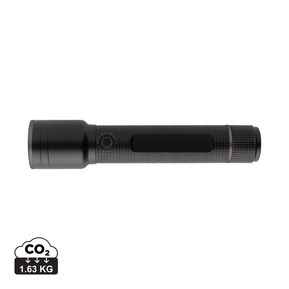 Logo trade promotional gifts picture of: Gear X RCS recycled aluminum USB-rechargeable torch large