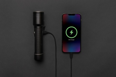 Logo trade promotional items picture of: RCS recycled aluminum USB-rechargeable heavy duty torch