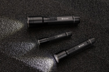 Logo trade promotional item photo of: RCS recycled aluminum USB-rechargeable heavy duty torch