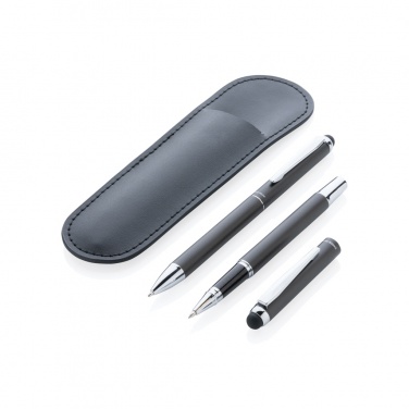 Logotrade advertising products photo of: Swiss Peak deluxe pen set in PU pouch