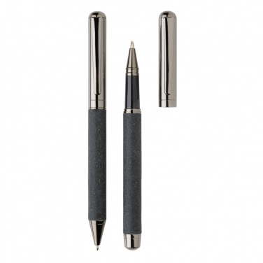 Logo trade advertising product photo of: Recycled leather pen set