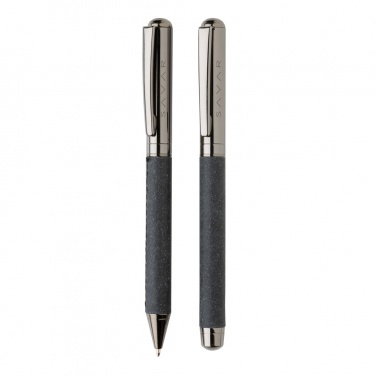 Logo trade promotional merchandise image of: Recycled leather pen set