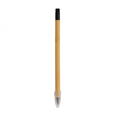Logo trade promotional items image of: Bamboo infinity pencil with eraser