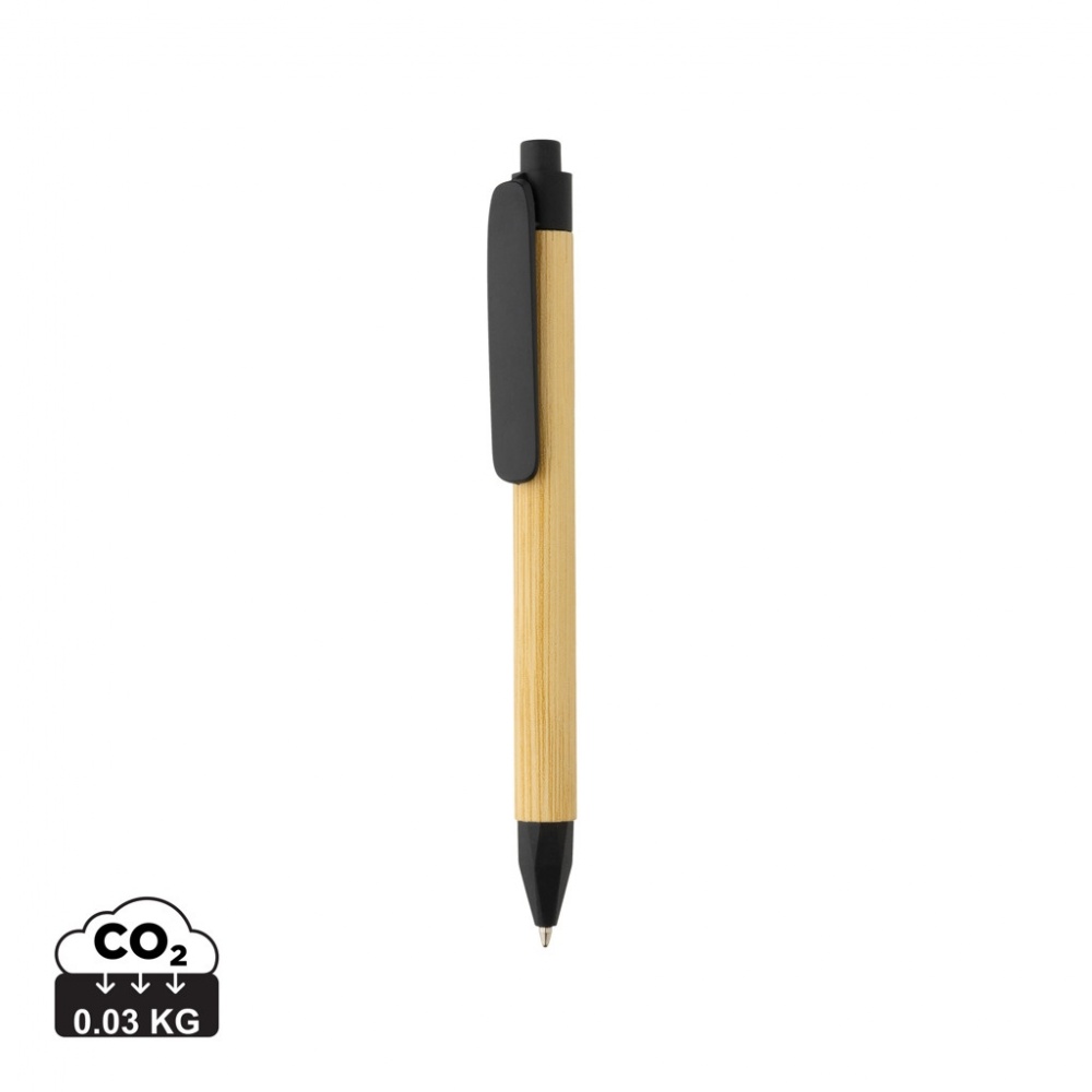 Logo trade business gift photo of: Write responsible recycled paper barrel pen
