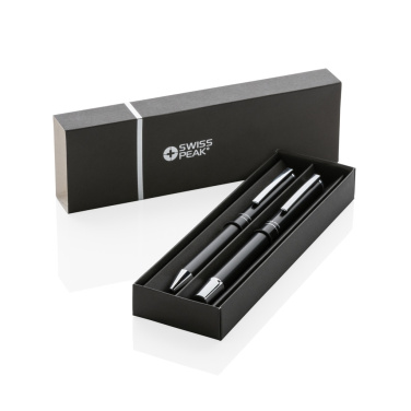Logotrade promotional item picture of: Swiss Peak Cedar RCS certified recycled aluminum pen set