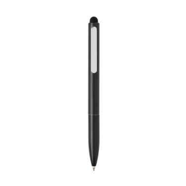 Logo trade promotional item photo of: Kymi RCS certified recycled aluminium pen with stylus