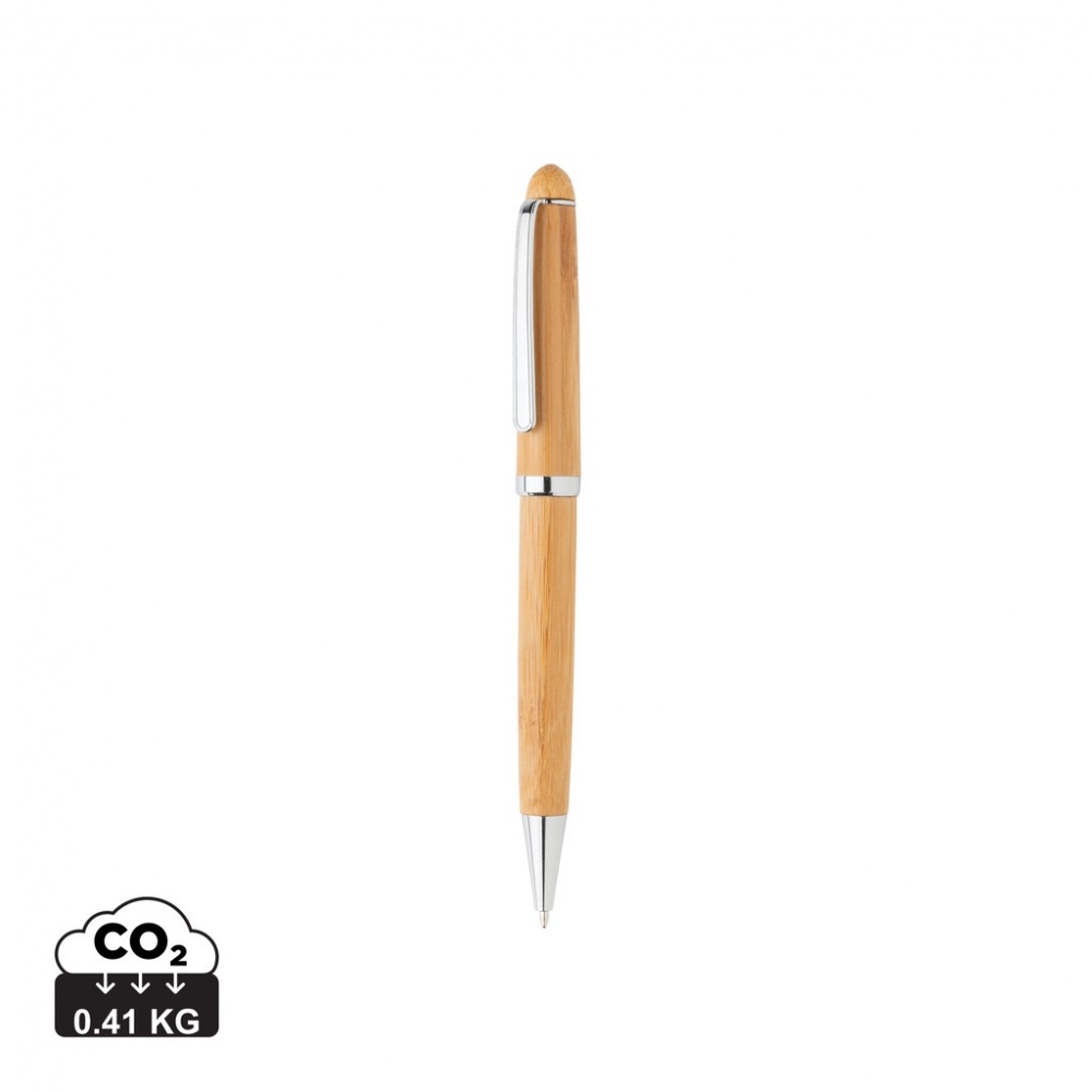 Logo trade promotional items image of: Bamboo pen in box