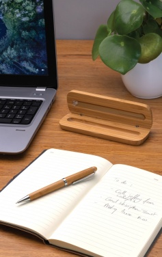 Logo trade promotional giveaway photo of: Bamboo pen in box