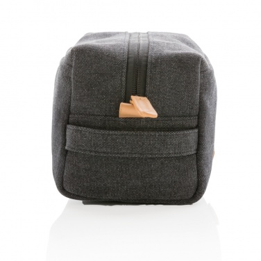 Logo trade promotional giveaway photo of: Canvas toiletry bag PVC free