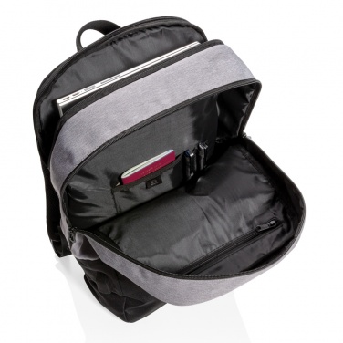Logo trade promotional merchandise picture of: Modern 15.6" USB & RFID laptop backpack PVC free