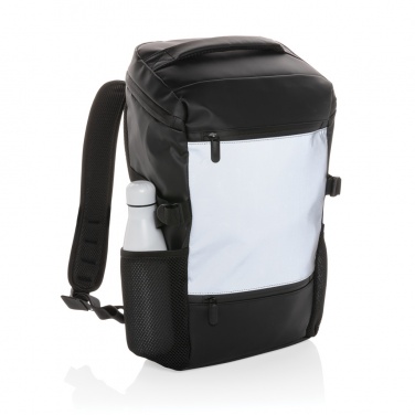 Logo trade corporate gift photo of: PU high visibility easy access 15.6" laptop backpack
