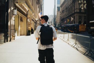 Logo trade promotional giveaways picture of: Armond AWARE™ RPET 15.6 inch deluxe laptop backpack