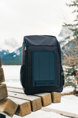 Logo trade promotional product photo of: Pedro AWARE™ RPET deluxe backpack with 5W solar panel