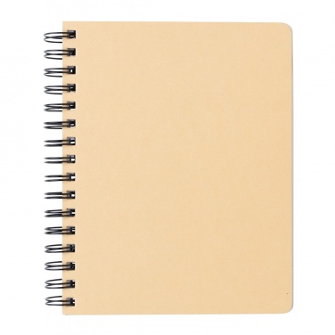 Logo trade corporate gift photo of: A5 Kraft spiral notebook with sticky notes