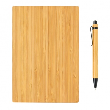 Logotrade business gift image of: A5 Bamboo notebook & pen set