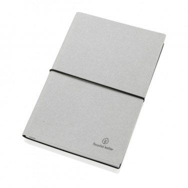 Logo trade business gifts image of: A5 recycled leather notebook