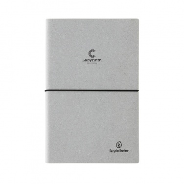 Logo trade promotional merchandise image of: A5 recycled leather notebook