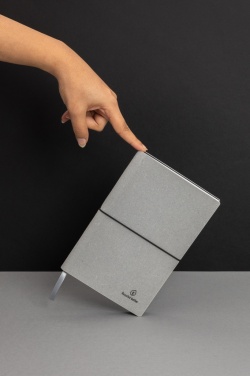 Logo trade promotional giveaways image of: A5 recycled leather notebook
