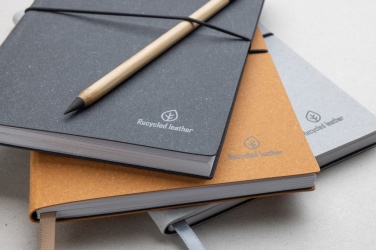 Logotrade promotional gift picture of: A5 recycled leather notebook