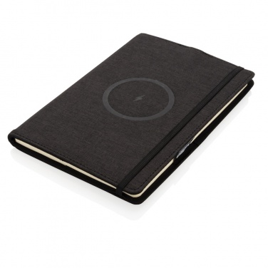 Logo trade promotional giveaways picture of: Air 5W wireless charging refillable journal cover A5