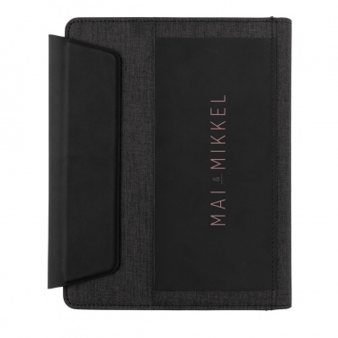 Logotrade promotional merchandise image of: Fiko wireless charging A5 portfolio with powerbank