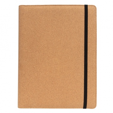 Logo trade corporate gifts image of: Deluxe cork portfolio A4 with pen