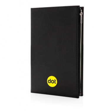 Logotrade promotional giveaway image of: Swiss Peak A5 PU notebook with zipper pocket