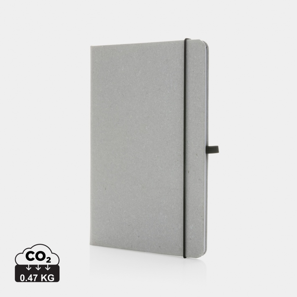 Logo trade promotional gifts picture of: Recycled leather hardcover notebook A5