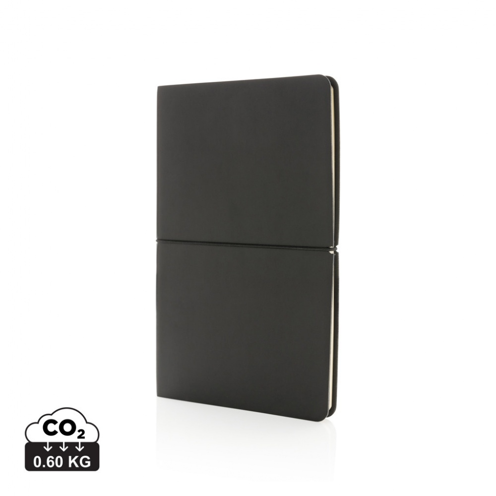 Logo trade promotional gifts picture of: Modern deluxe softcover A5 notebook